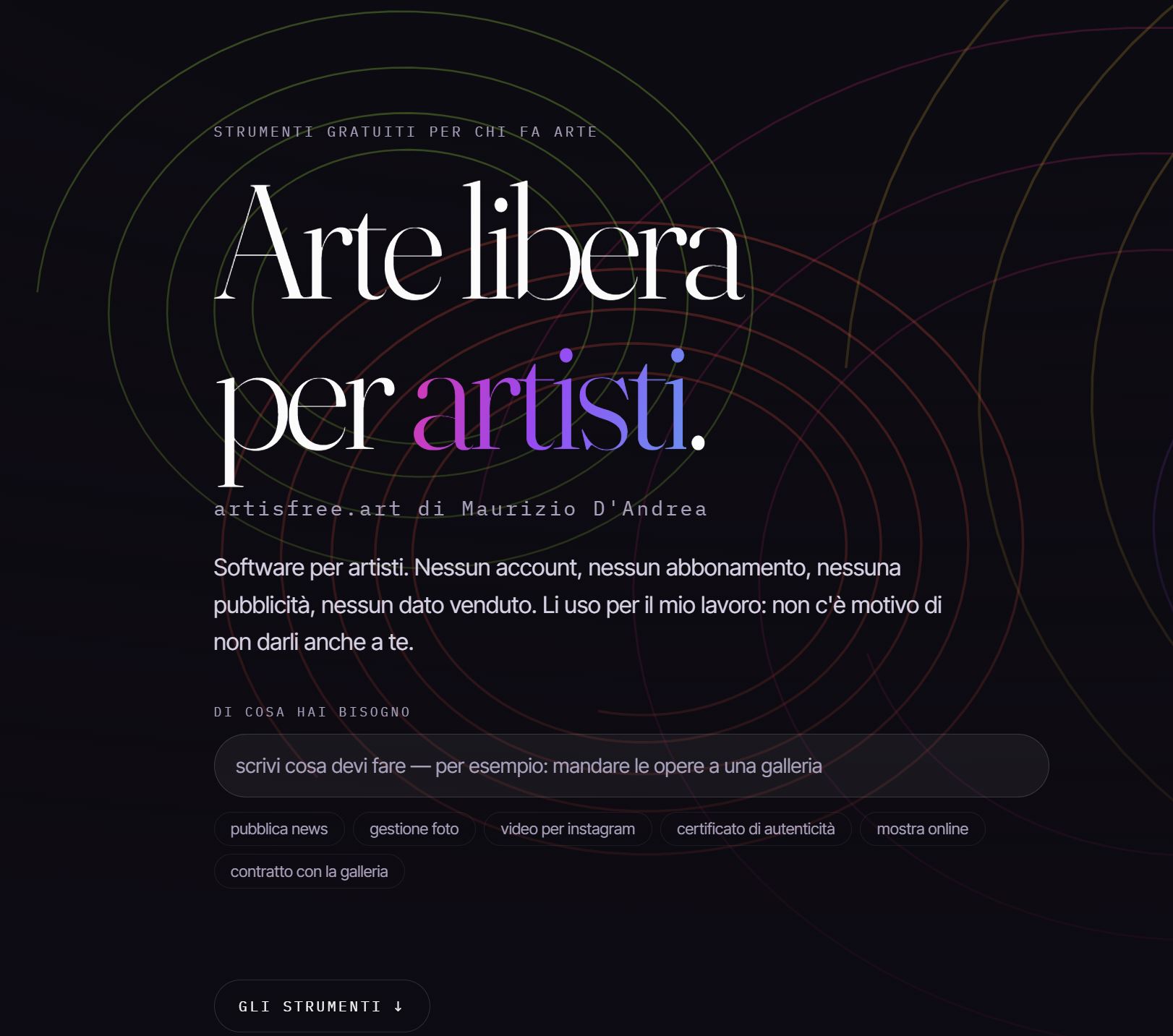 Artisfree.art: la cassetta degli attrezzi digitale per chi fa arte